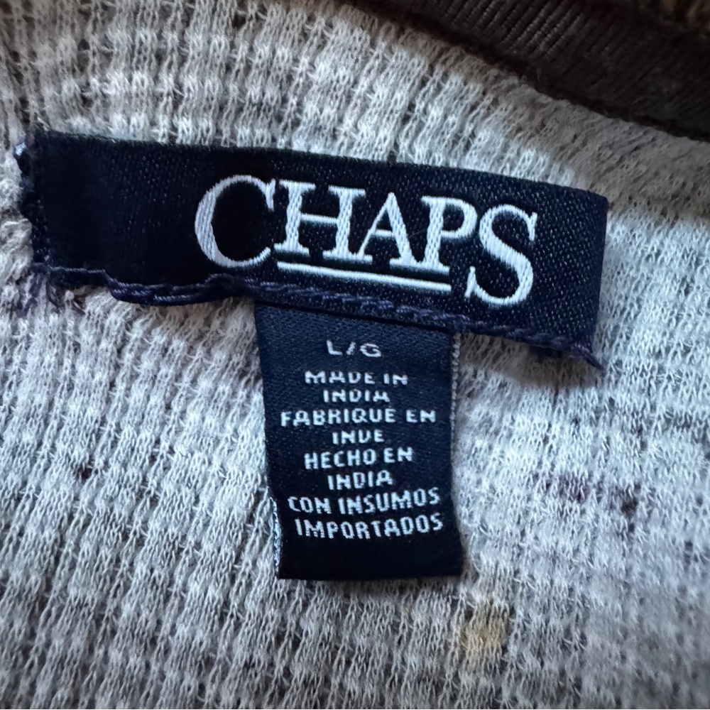 Chaps Womens Fair Isle Mock Neck Top Large Cotton Southwest Aztec Cottagecore - Picture 2 of 10